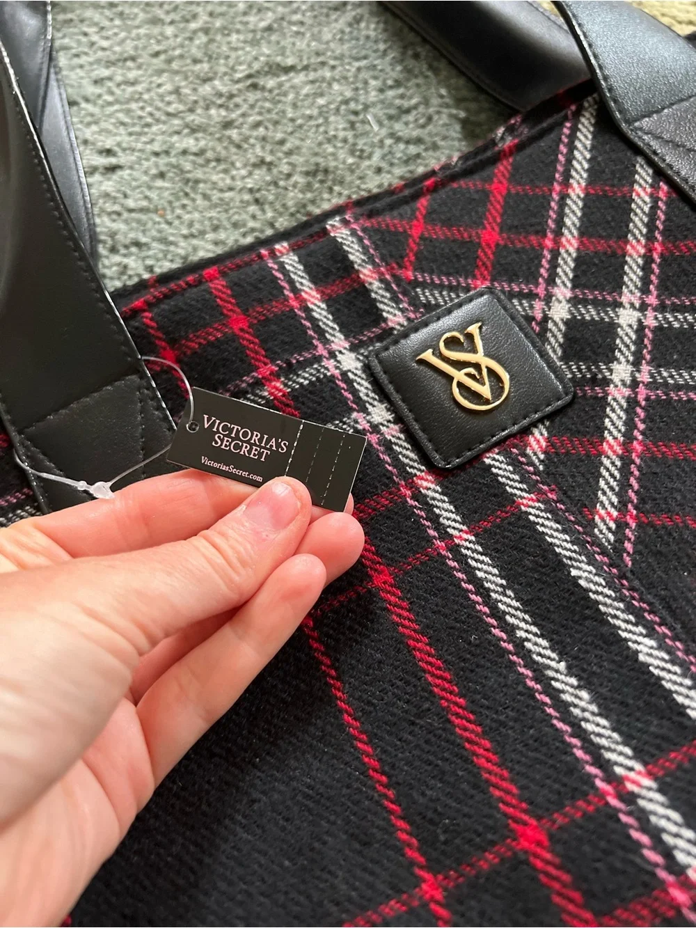 Victoria's Secret Large Plaid Tote